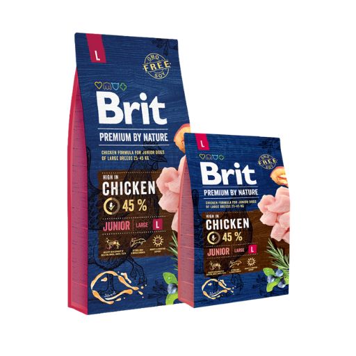 Brit Premium By Nature Junior L Au Poulet pour Chiot Grande Race t Brit Premium By Nature Junior L Au Poulet pour Chiot Grande Race