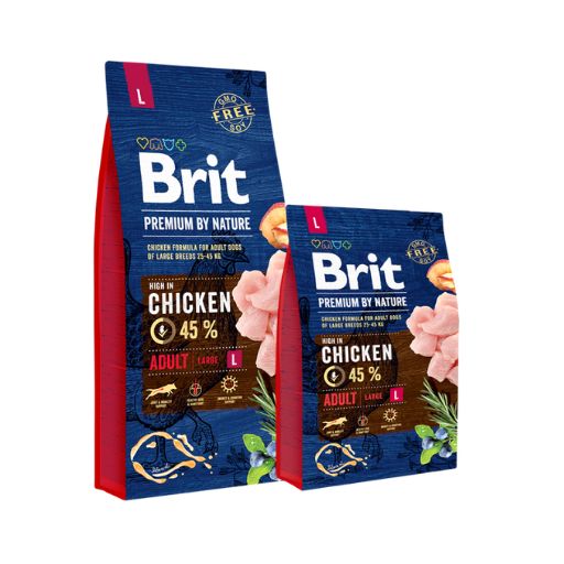 Brit Premium by Nature Adulte L Au Poulet pour Chien Adulte Grande Race Brit Premium by Nature Adulte L Au Poulet pour Chien Adulte Grande Race