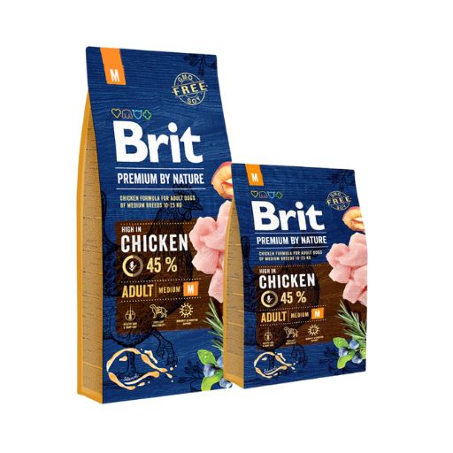 Brit Premium by Nature Adulte M Au Poulet pour Chien Adulte Moyenne Race Brit Premium by Nature Adulte M Au Poulet pour Chien Adulte Moyenne Race