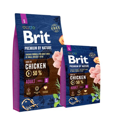 Brit Premium by Nature Adulte S Au Poulet pour Chien Adulte Petite Race Brit Premium by Nature Adulte S Au Poulet pour Chien Adulte Petite Race