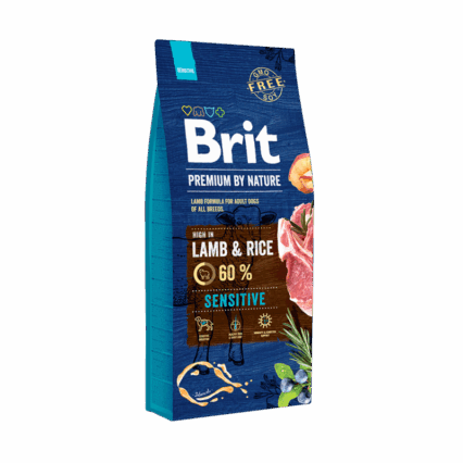 Alimentation chien adulte sensitive agneau 15 kg Brit Premium