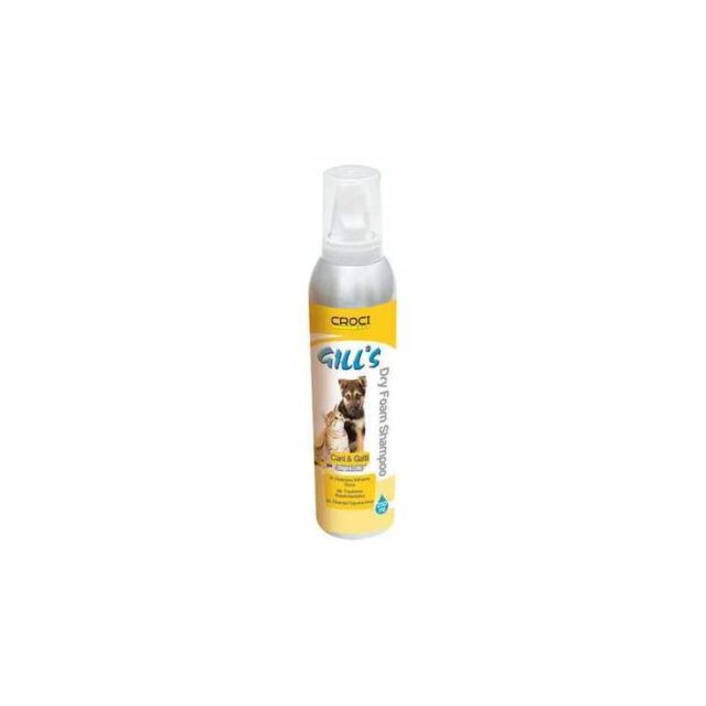 CROCI GILL'S SHAMPOING MOUSSE SECHE POUR CHIENS ET CHATS 250 ML