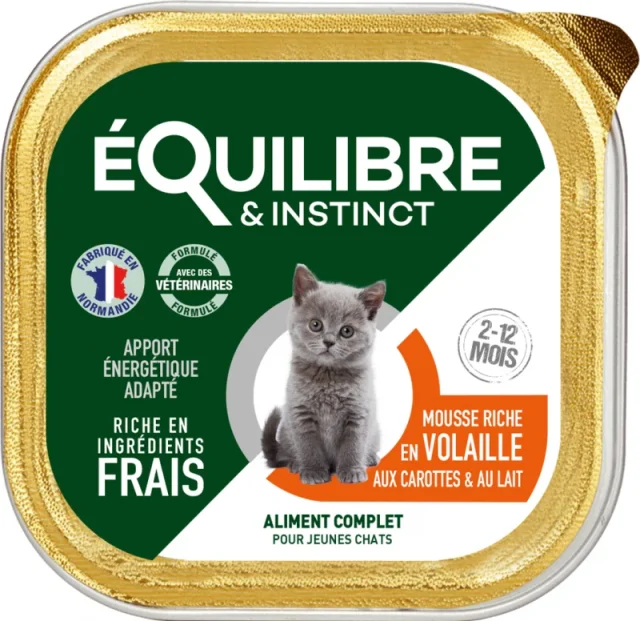 Equilibre & Instinct Mousse volaille, carottes & lait