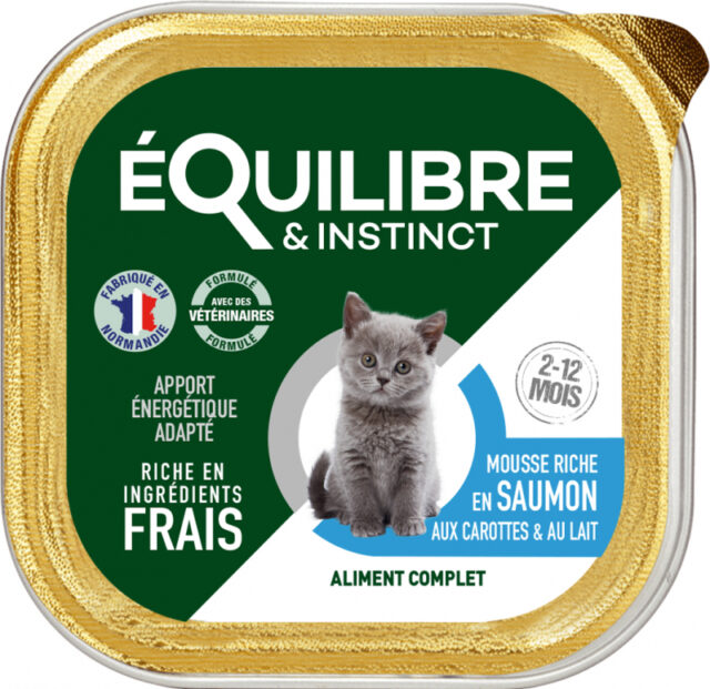 Equilibre & Instinct Mousse chaton saumon, carottes & lait