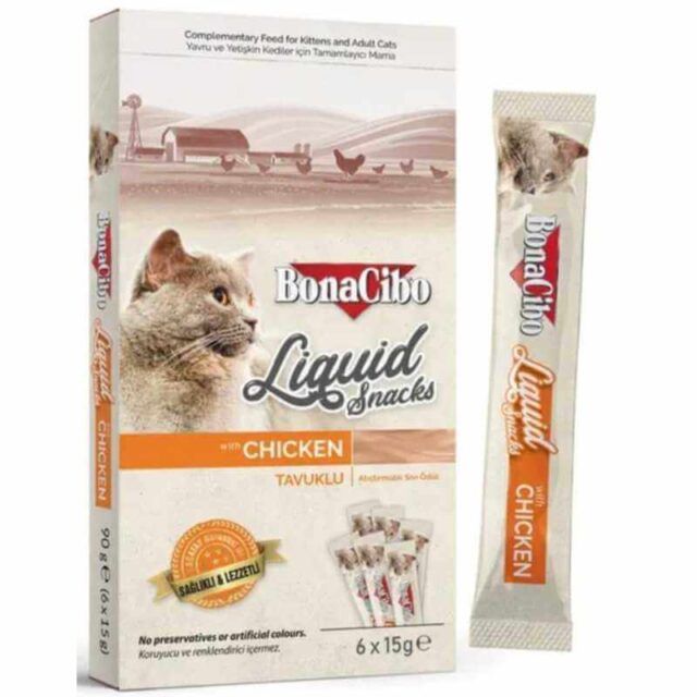Bonacibo Snack Liquide Chat Poulet 15 GR
