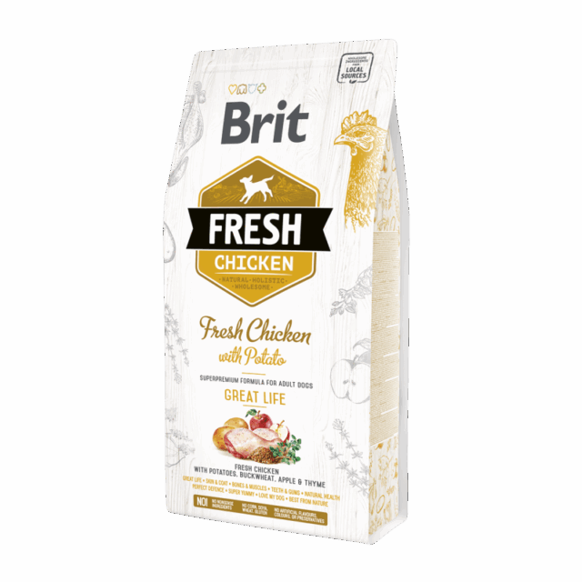 Brit Fresh Poulet&Pomme de Terre pour Adulte 2,5 kg
