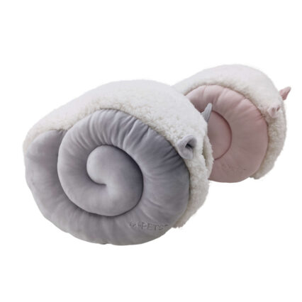 Tipi Dolly pour chat 47×35×30 cm en tissu doux gris et rose