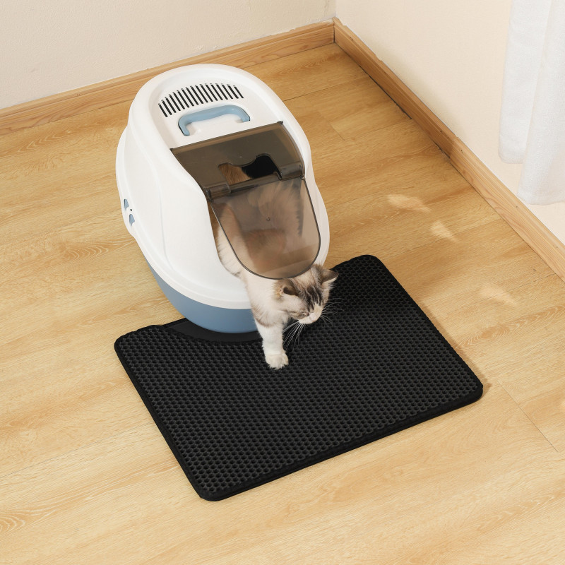 tapis capture litière chat noir duplex Horizontal M-Pets