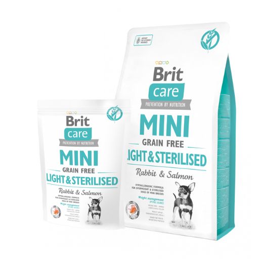 Brit Care Mini Light & Sterilised Sans Céréales Brit Care Mini Light & Sterilised Sans Céréales