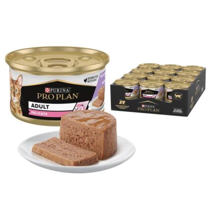 PURINA PRO PLAN Chat Adulte Delicate – Mousse à la Dinde