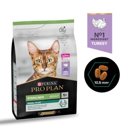 PURINA PRO PLAN Chat Stérilisé Renal Plus – Dinde 1,5 kg