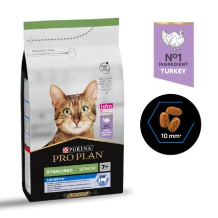 PURINA PRO PLAN Chat Stérilisé Senior 7+ – Dinde 1,5 kg