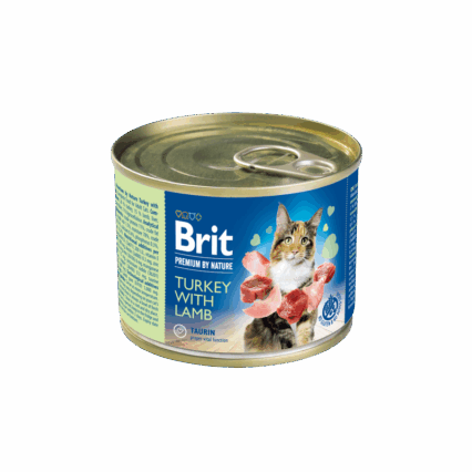 Pâtée pour Chat Brit Premium By Nature Dinde et Agneau 200g