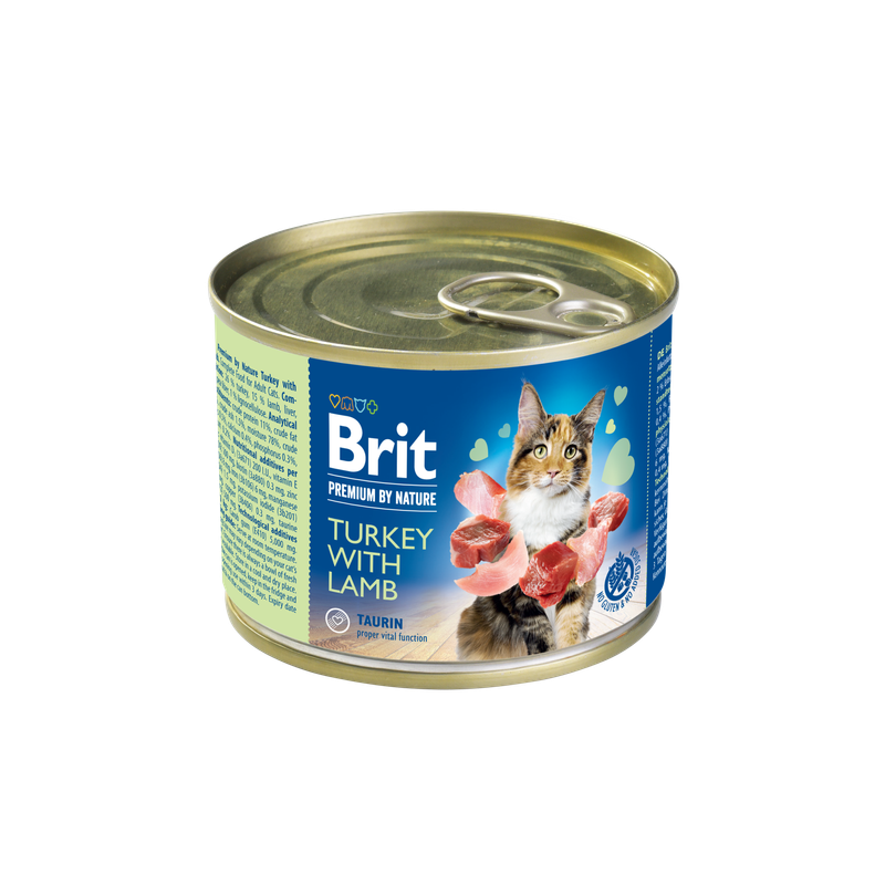 Pâtée pour Chat Brit Premium By Nature Dinde et Agneau 200g Pâtée pour Chat Brit Premium By Nature Dinde et Agneau 200g