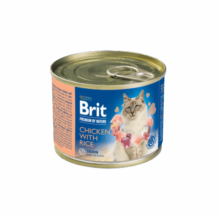 Pâtée pour Chat Brit Premium By Nature Poulet et Riz 200g