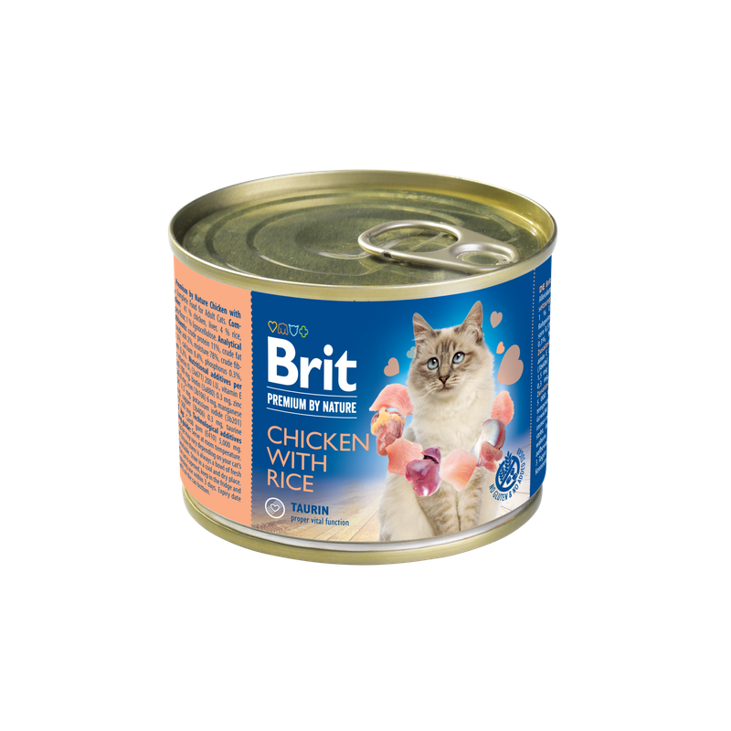 Pâtée pour Chat Brit Premium By Nature Poulet et Riz 200g Pâtée pour Chat Brit Premium By Nature Poulet et Riz 200g