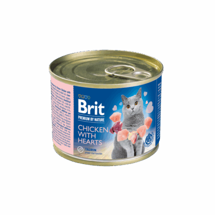 Pâtée pour Chat Brit Premium By Nature au Poulet et Coeur 200g